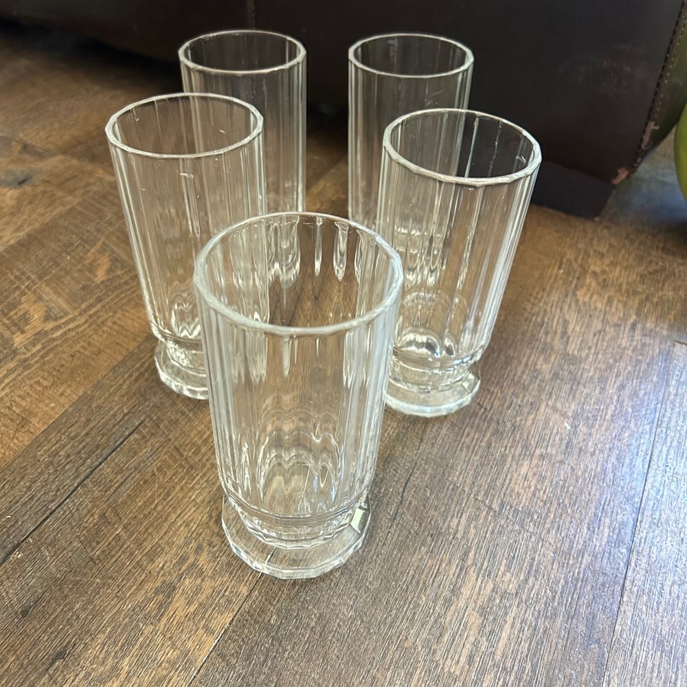 VTG Dansk Designs Gustav Highball Tumblers Set of 5 Glasses 12 Oz France MCM